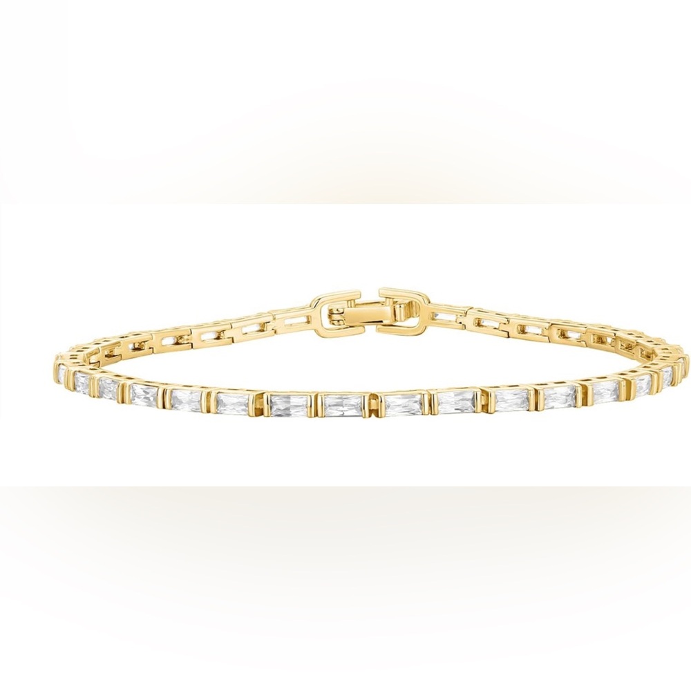 NWT CZ Tennis Bracelet For Women |Classic Emerald Cut Simulated Diamond Bracelet